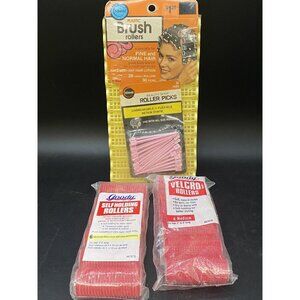 Wil-Hold Brush Rollers With Picks & Goody 1994 95 Hair Rollers Lot